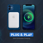 Wireless Power Bank for iPhone 5000mAh – 20W Fast Charging | MagSafe Compatible