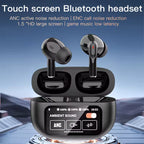 AirPods Style Wireless Earbuds with Touch Screen Case | Bluetooth 5.3 ANC Noise Cancelling Earphones