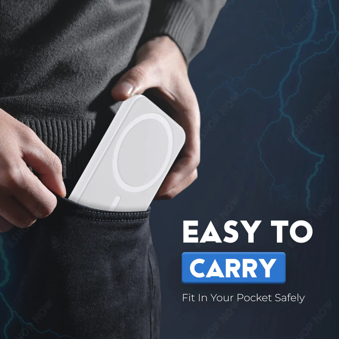 Wireless Power Bank for iPhone 5000mAh – 20W Fast Charging | MagSafe Compatible