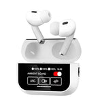 AirPods Style Wireless Earbuds with Touch Screen Case | Bluetooth 5.3 ANC Noise Cancelling Earphones